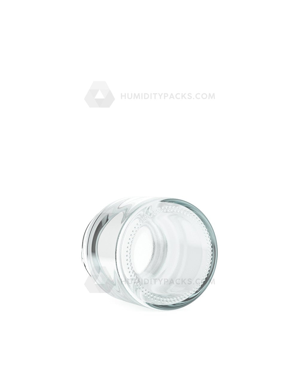 38mm Straight Sided Clear 1oz Glass Jar 256/Box Humidity Packs - 5