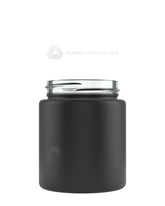 53mm Straight Sided Matte Black 5oz Glass Jar 32/Box