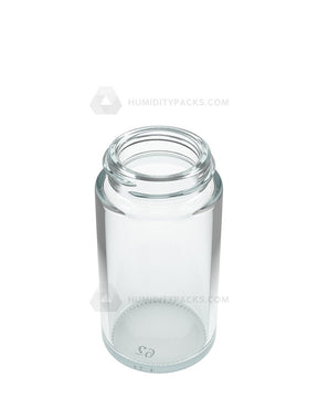 38mm Wide Mouth Straight Clear 2oz Glass Jar 180/Box Humidity Packs - 2