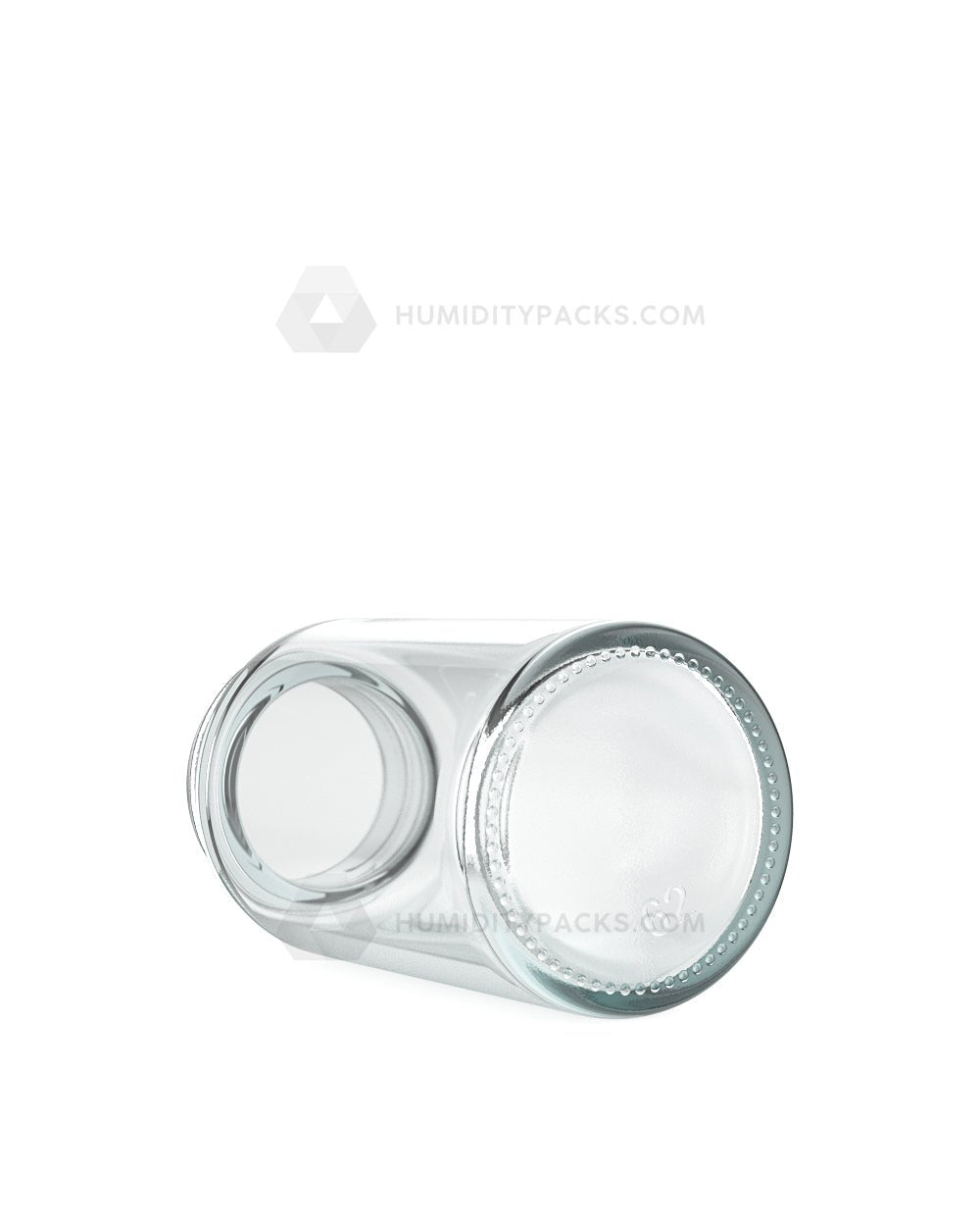 38mm Wide Mouth Straight Clear 2oz Glass Jar 180/Box Humidity Packs - 4