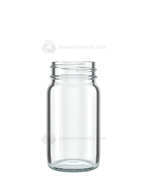 38mm Wide Mouth Straight Clear 2oz Glass Jar 160/Box Humidity Packs - 1