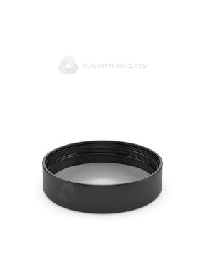 57mm Push and Turn Smooth Child Resistant Plastic Caps With Foam Liner - Semi Gloss Black - 72/Box
