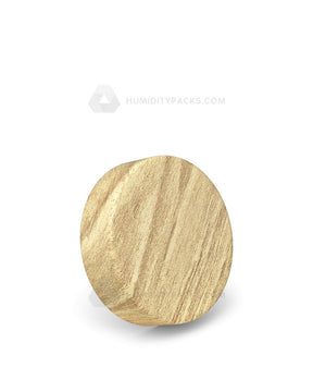 50mm Push and Turn Smooth Child Resistant Plastic Caps With Foam Liner - Maple Wood - 100/Box Humidity Packs - 1