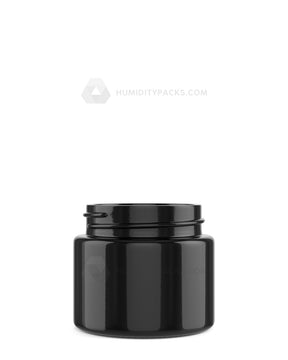 50mm Straight Sided Glossy Black 2oz Glass Jar 200/Box
