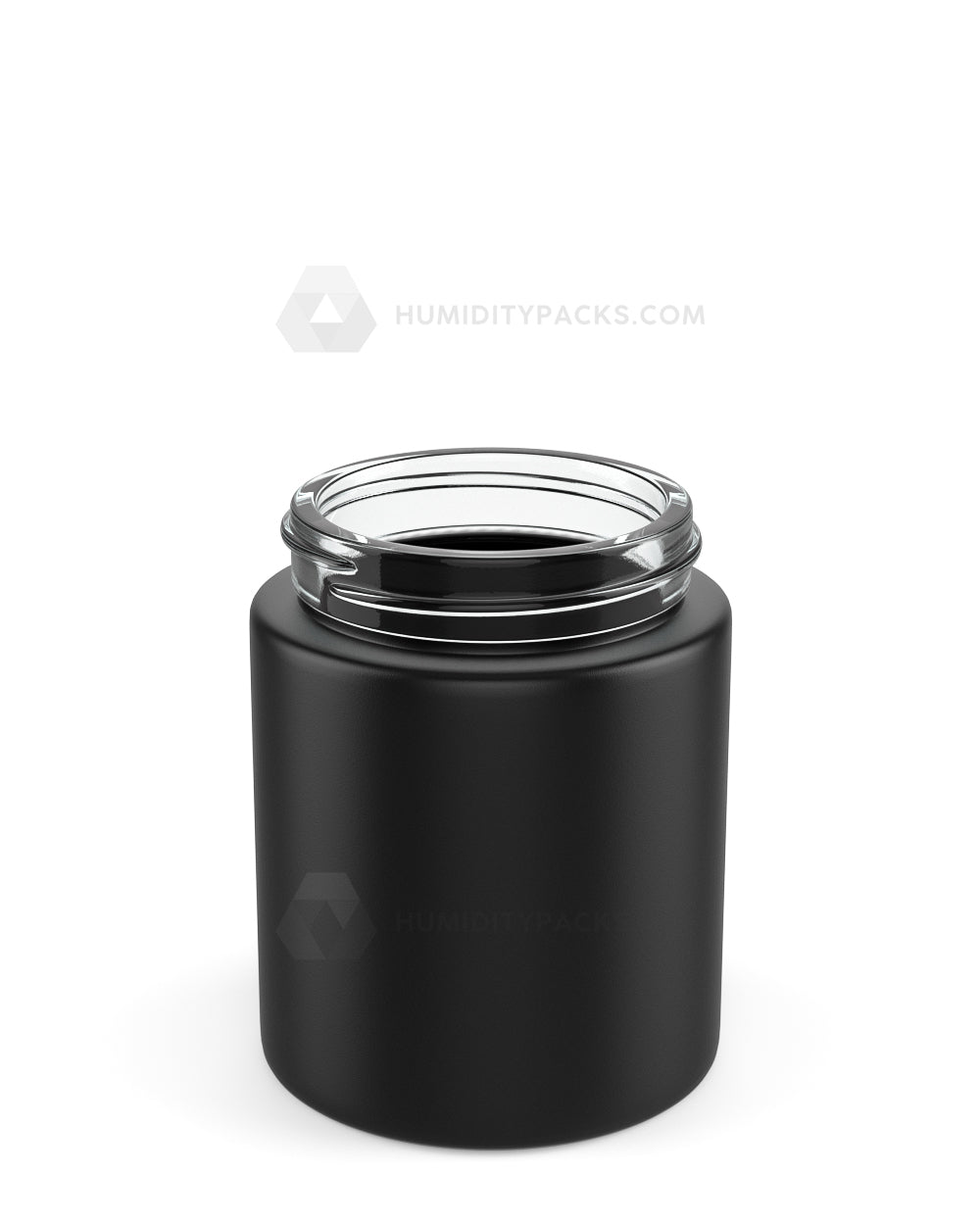 50mm Straight Sided Matte Black 4oz Glass Jar 100/Box