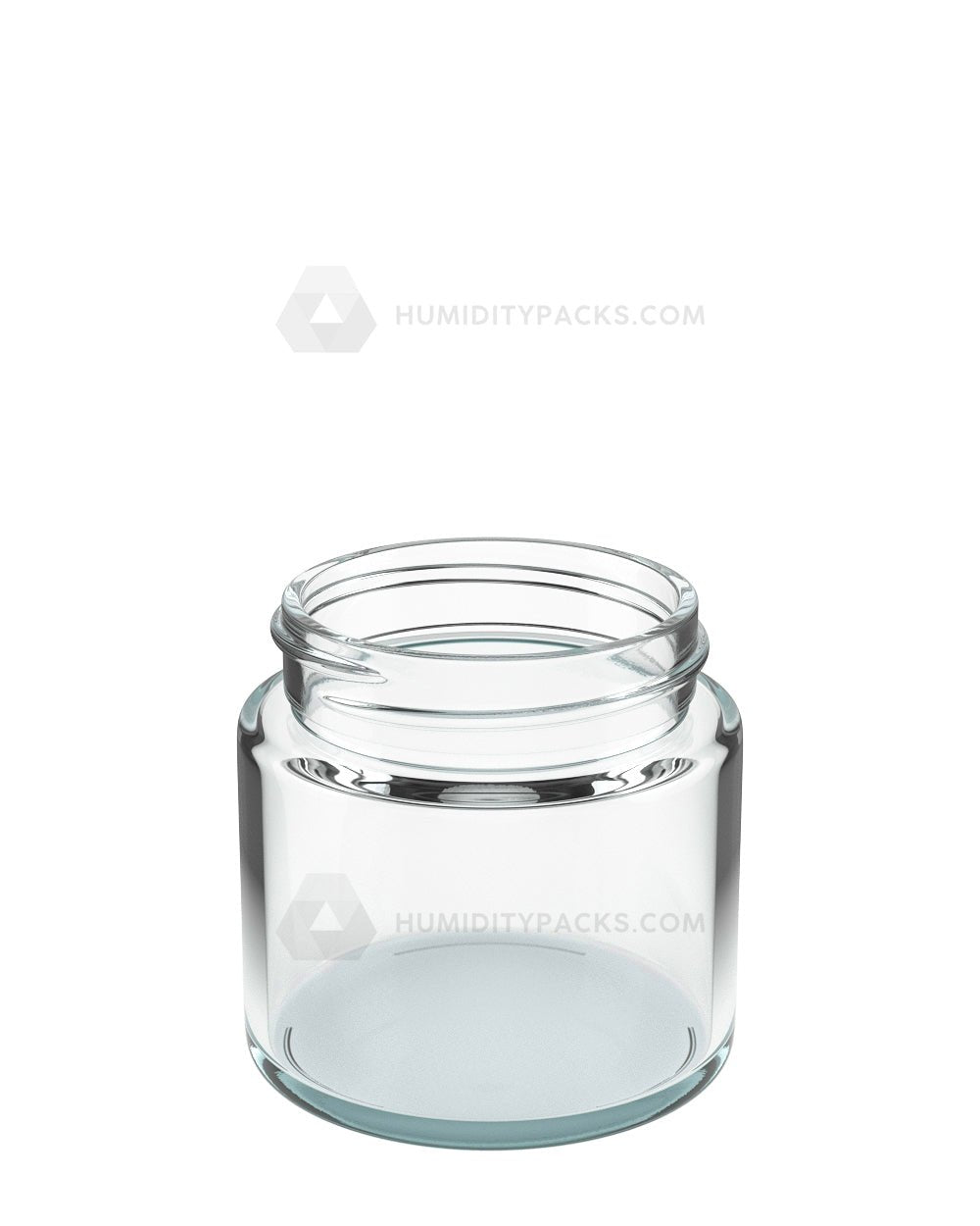 53mm Straight Sided Clear 3oz Glass Jar 144/Box Humidity Packs - 2