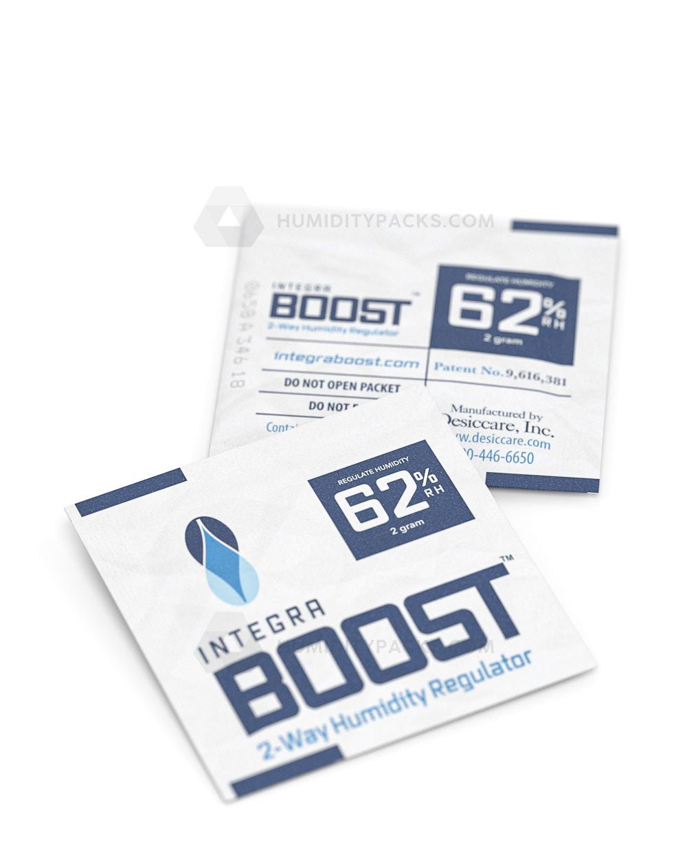 Integra Boost 2 Gram 62% 2-Way Humidity Packs 100/Box Humidity Packs - 5