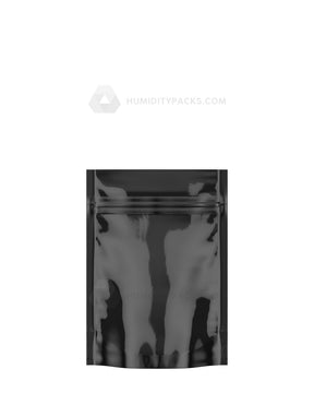 Glossy-Black 3.7" x 5" Mylar Tamper Evident Bags (3.5 grams) 1000/Box