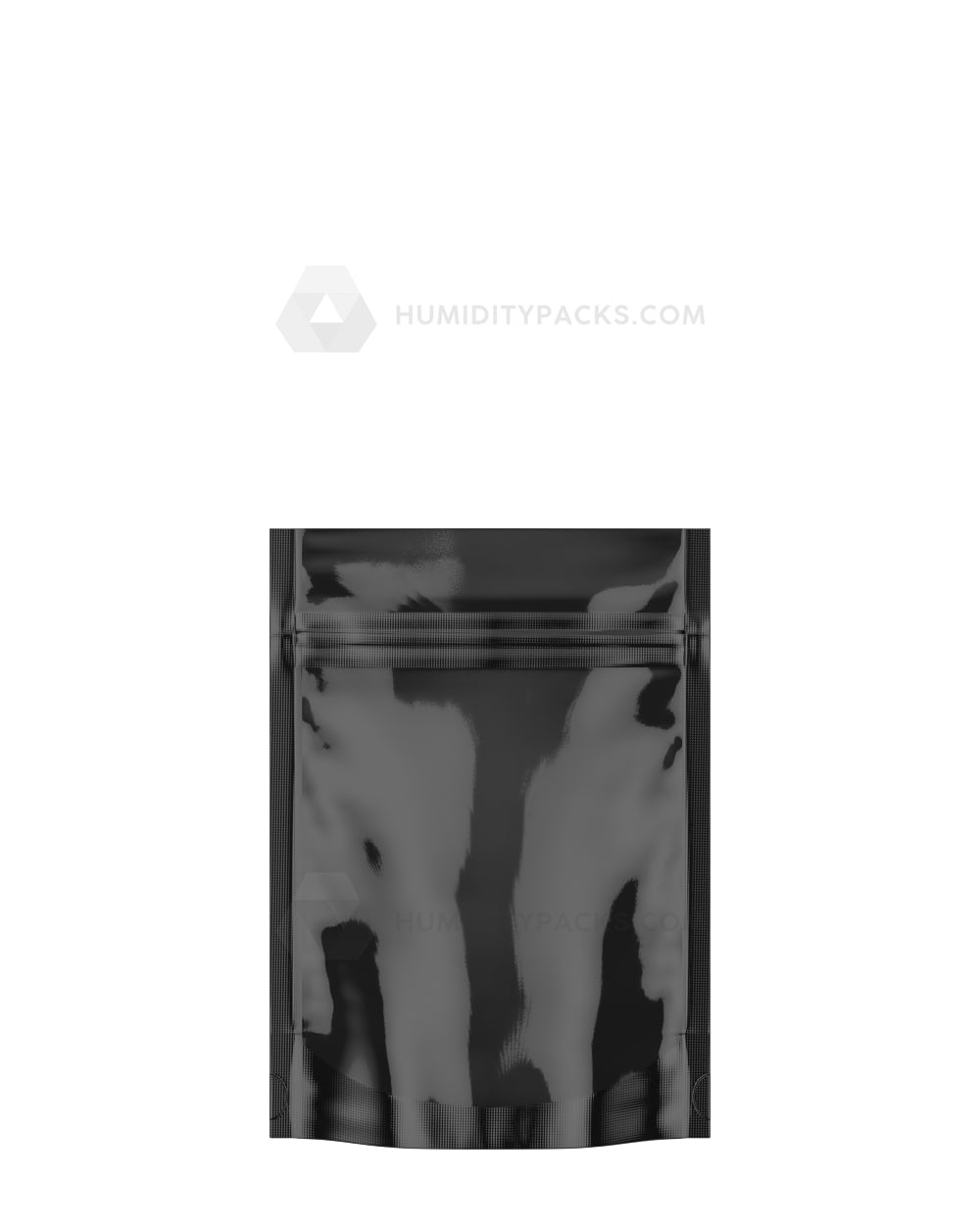 Glossy-Black 3.7" x 5" Mylar Tamper Evident Bags (3.5 grams) 1000/Box