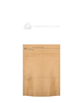 Matte-Kraft Paper 3.62" x 5" Vista Mylar Tamper Evident Tear Notch Bags (3.5 grams) 1000/Box Humidity Packs - 3