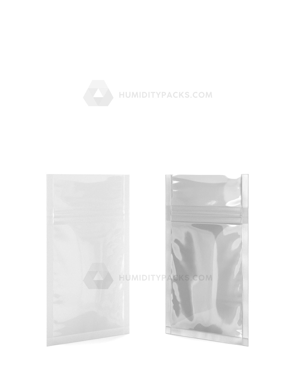 Glossy-White  3" x 4.5" Vista Mylar Tamper Evident Bags (1 gram) 1000/Box