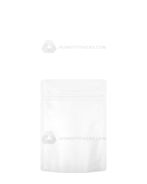 Matte-White 3.6" x 5" Mylar Tamper Evident Bags (3.5 grams) 1000/Box