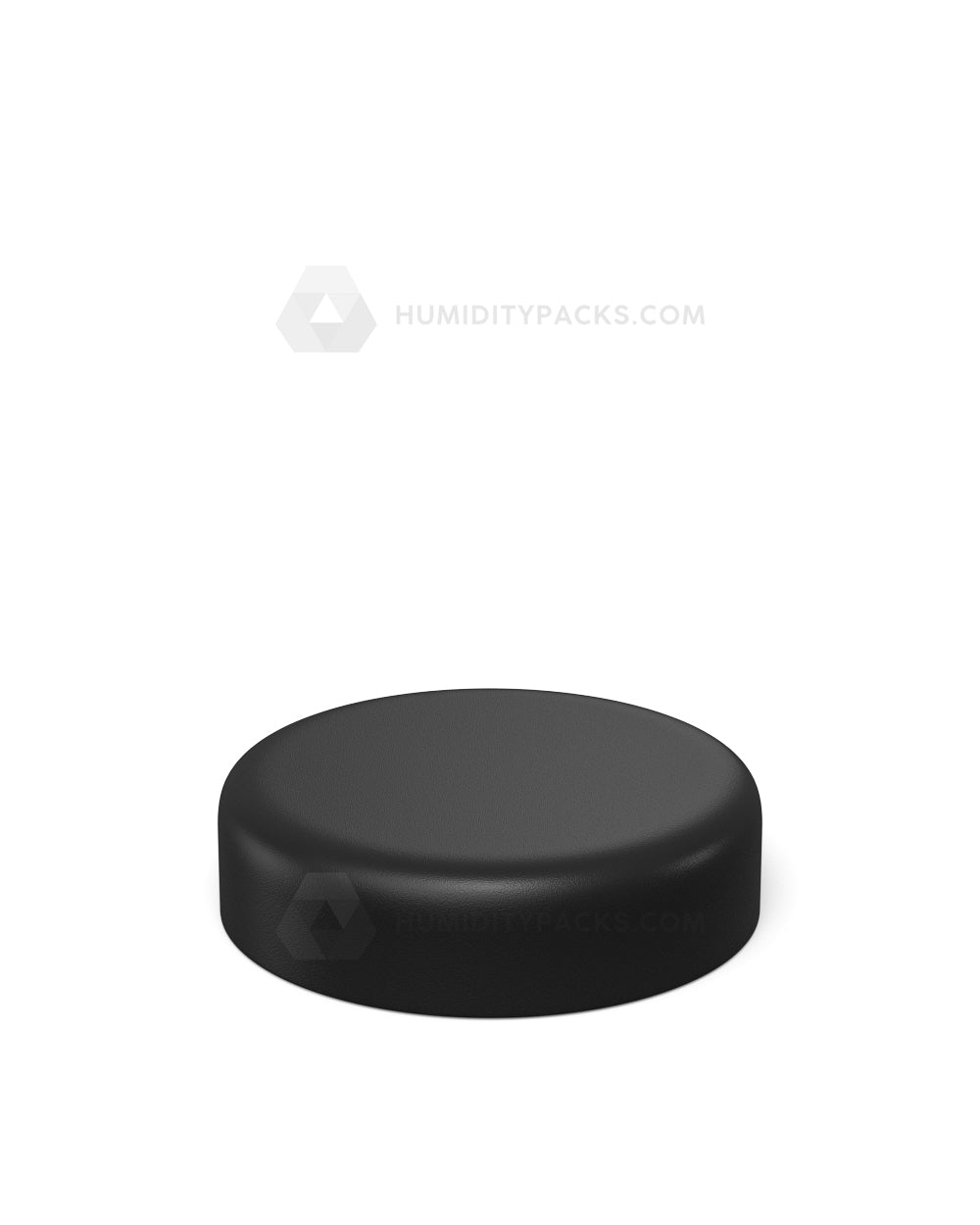 53mm Push and Turn Dome Child Resistant Plastic Caps With Foam Liner - Matte Black - 100/Box