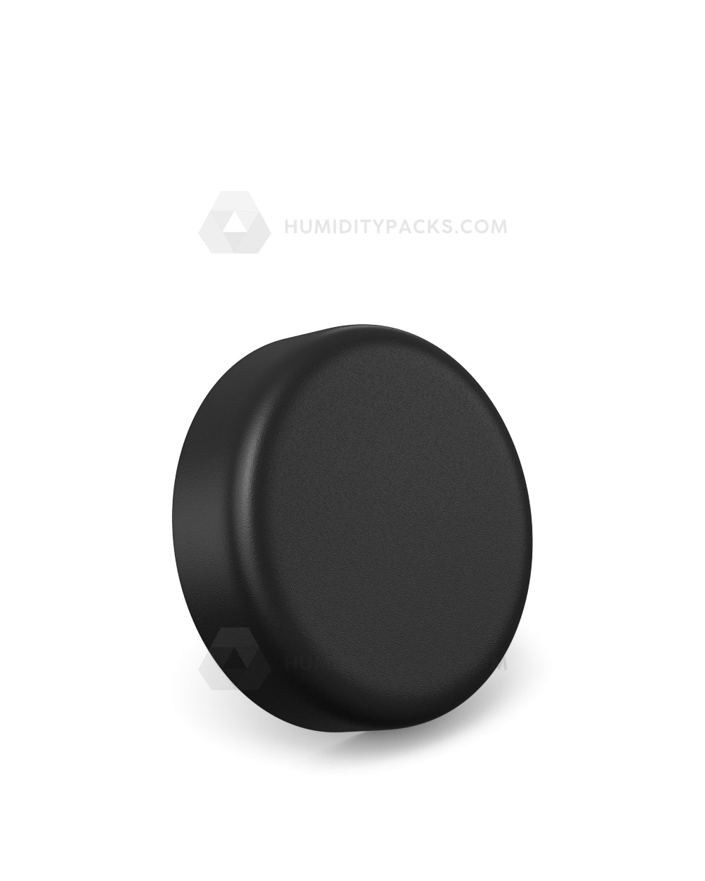 53mm Push and Turn Dome Child Resistant Plastic Caps With Foam Liner - Matte Black - 100/Box