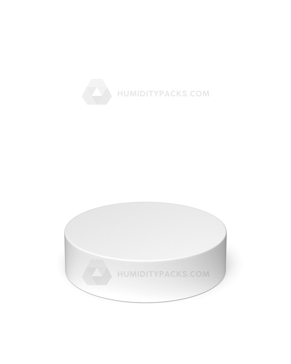 53mm Push and Turn Smooth Child Resistant Plastic Caps With Foam Liner - Matte White - 100/Box