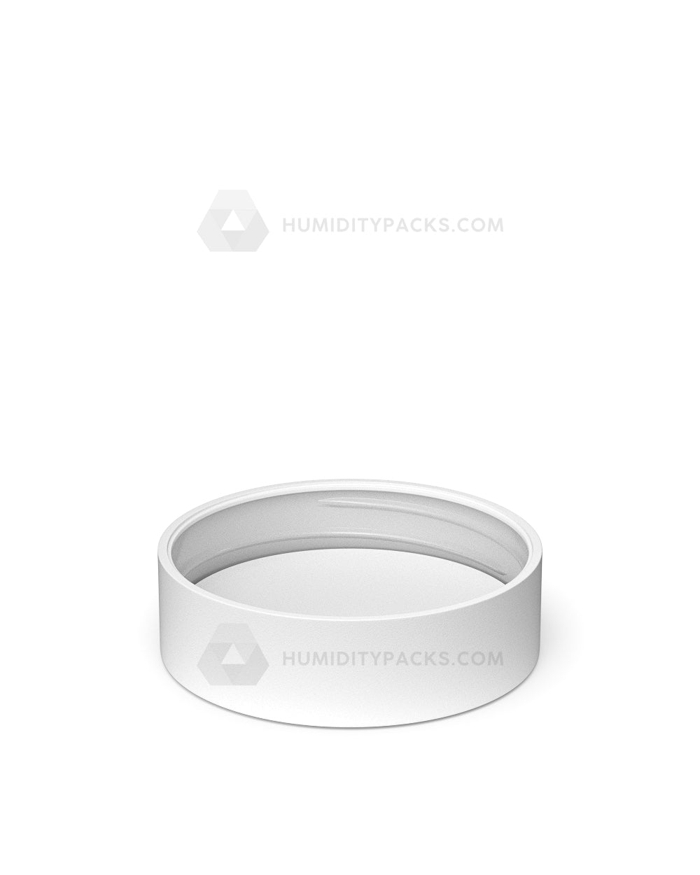 53mm Push and Turn Smooth Child Resistant Plastic Caps With Foam Liner - Matte White - 100/Box