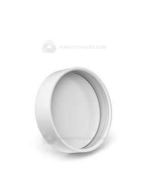 53mm Push and Turn Smooth Child Resistant Plastic Caps With Foam Liner - Matte White - 100/Box