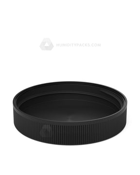 89mm Push and Turn Ribbed Child Resistant Plastic Caps With Foam Liner - Semi Gloss Black - 205/Box