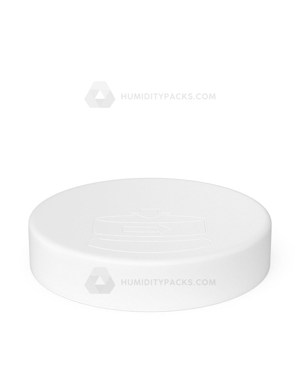 89mm Push and Turn Smooth Child Resistant Plastic Caps With Foam Liner - Semi Gloss White - 205/Box