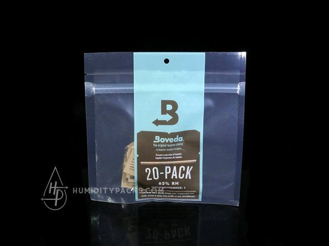Boveda Humidity Packs 62% (1 gram) 20-Bag Humidity Packs - 1